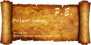 Pelger Emese névjegykártya