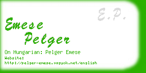 emese pelger business card